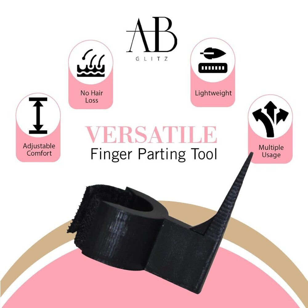Hair Parting Tool Plastic Adjustable Finger Comb for Braiding and Styling - Picture 2 of 7